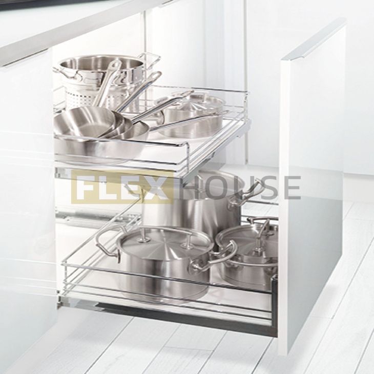 Bộ giá xoong nồi bát đĩa Hafele rổ lưới 540.26.1