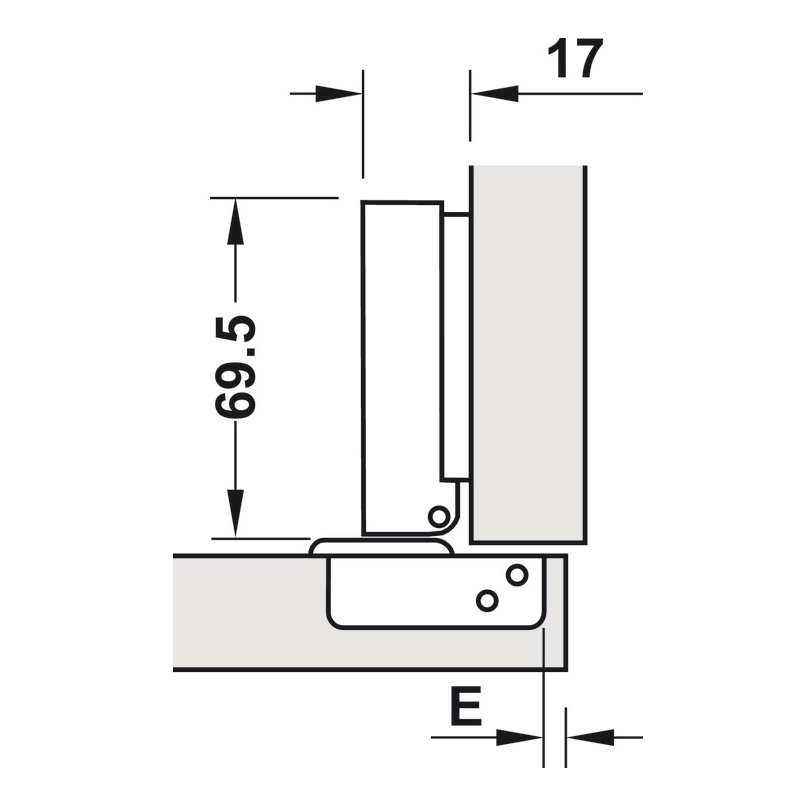 Bản lề METALLA SM 110 độ Hafele 315.18.300 3