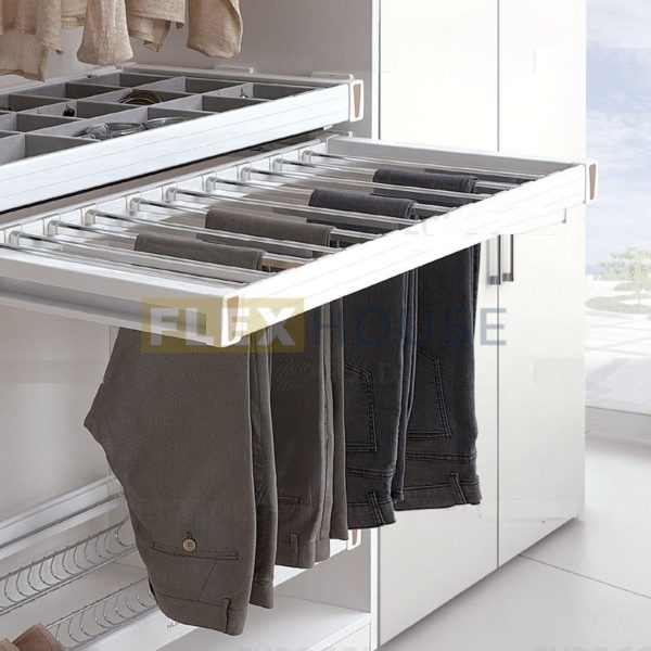 Gía vắt quần âu, ray giảm chấn