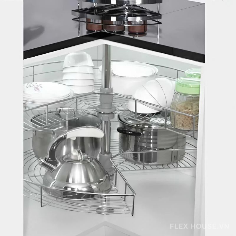 Mâm xoay inox nan mờ mở 3/4 Euro Gold-EP270A