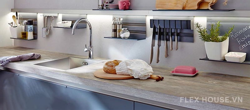 Bộ phụ kiện nhà bếp Linero Mosaiq Maxi 0.9m Hafele 521.02.571