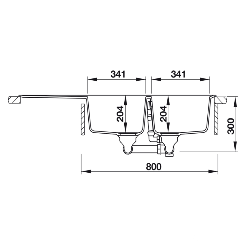Chậu đá bếp màu đen Julius HS-GDD11650 Hafele 570.35.360