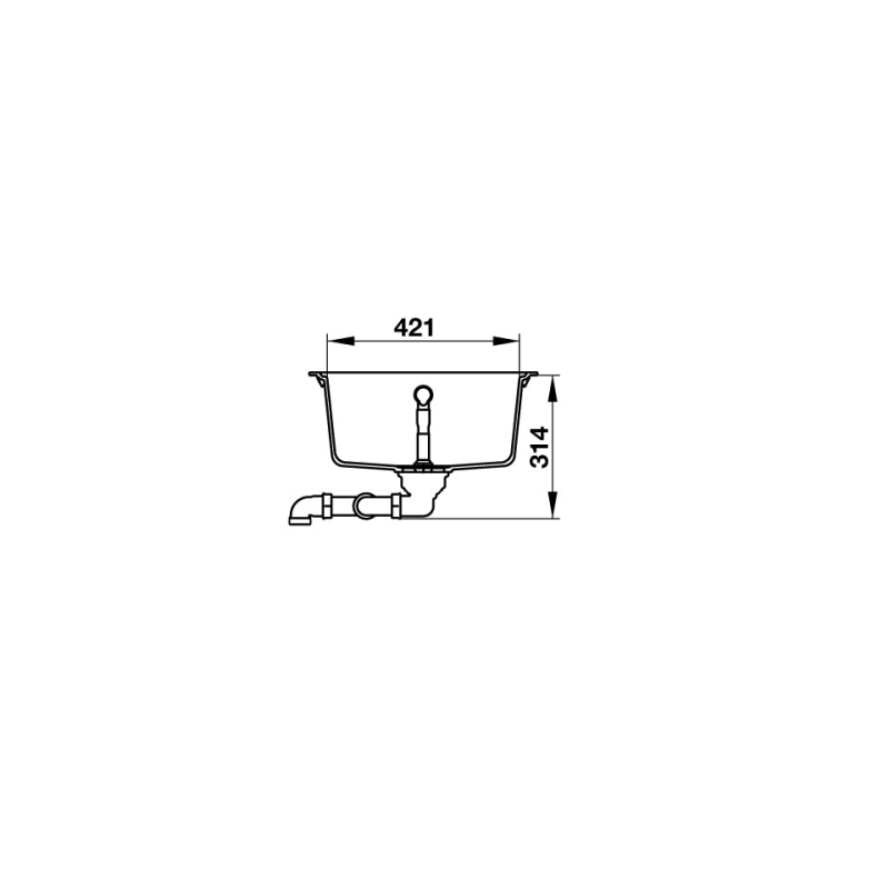 Chậu rửa đá tủ bếp HS19-GEN2R90 Hafele 570.35.580