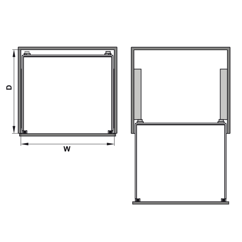 Giá xoong nồi bát dĩa Arena lắp mặt hộc kéo Hafele 540.24