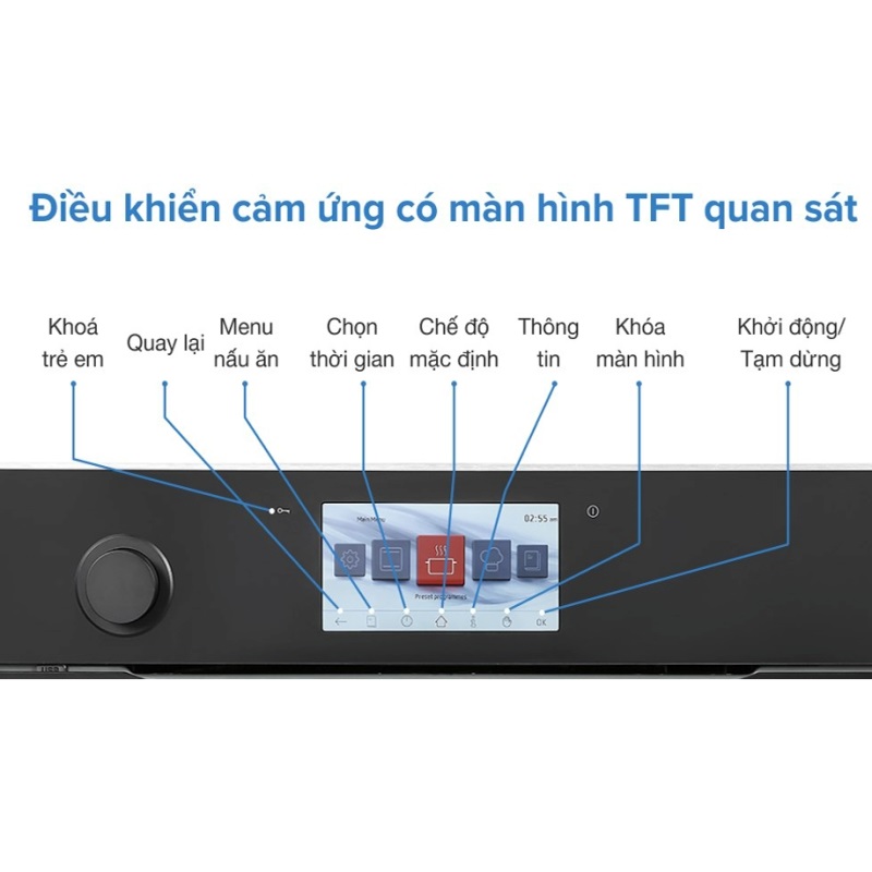 Lò nướng hấp kết hợp âm tủ HO-T60B Hafele 535.02.711