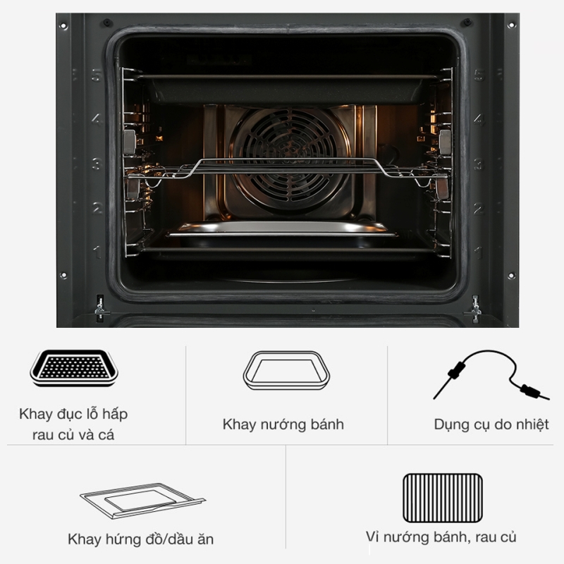 Lò nướng hấp kết hợp âm tủ HO-T60B Hafele 535.02.711