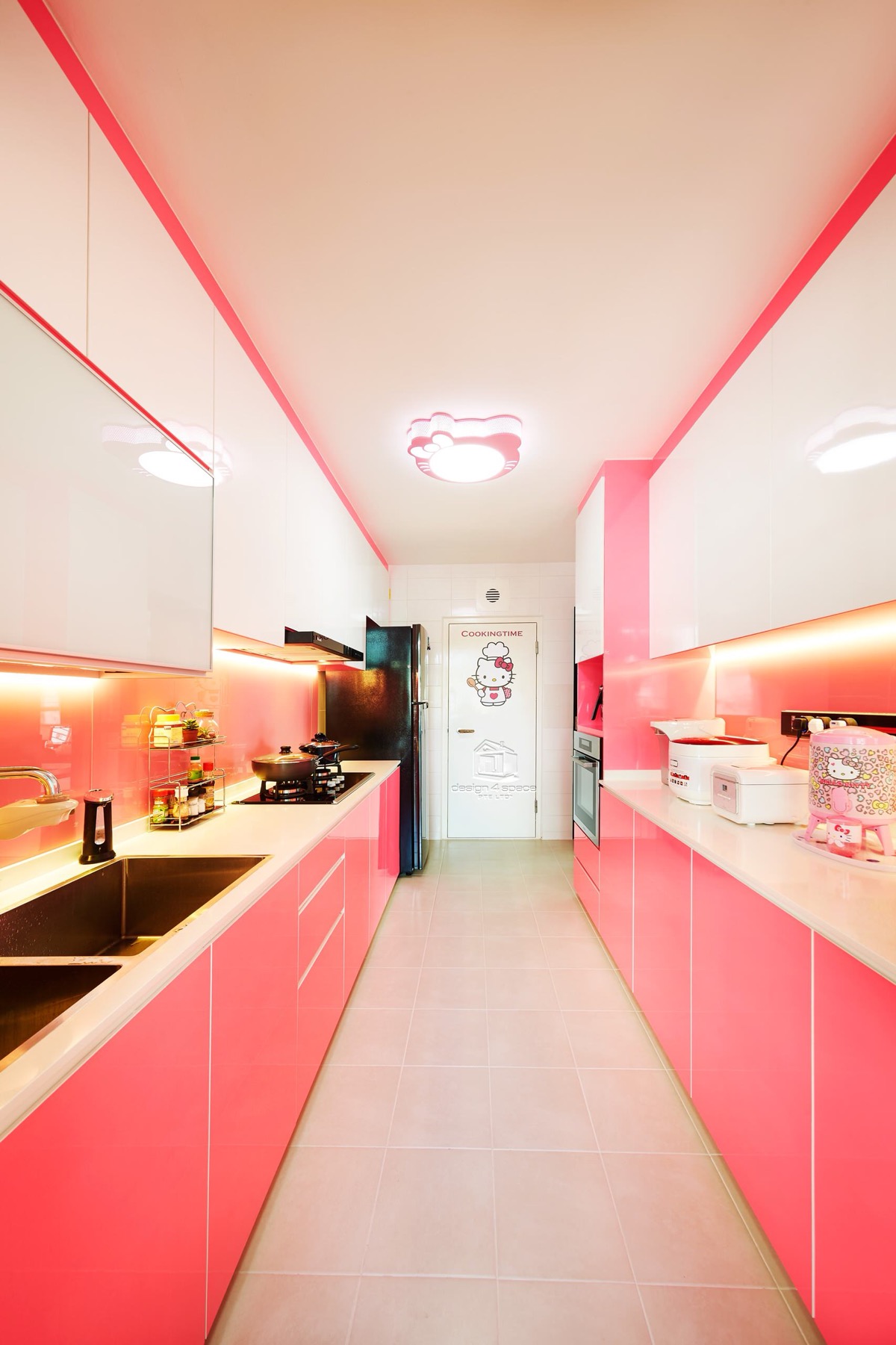 41 Mẹo và phụ kiện giúp bạn có cảm hứng với thiết kế bếp màu hồng 38