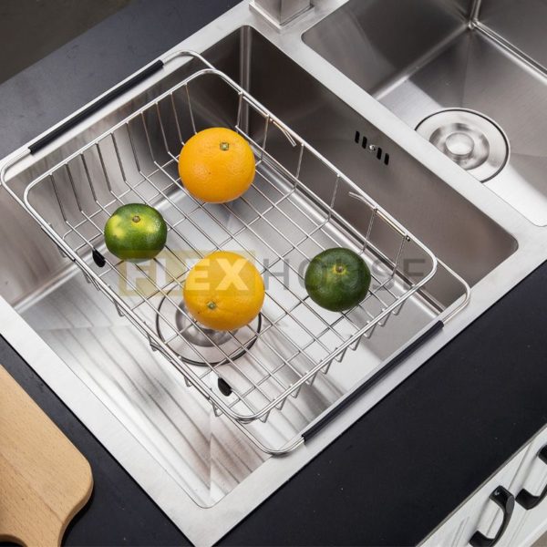 Giá inox đặt trên bồn rửa chén thoát nước FH.BG120719