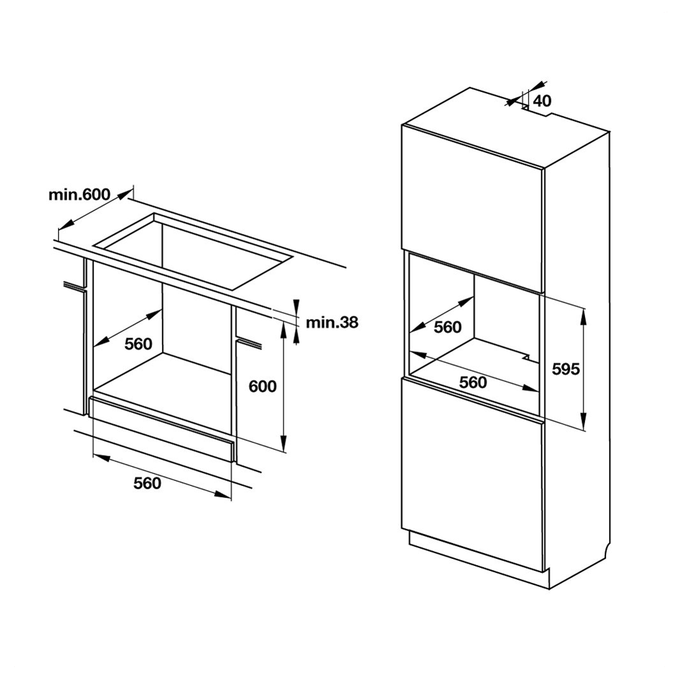 Lò nướng âm tủ HO-KT60C Hafele 534.05.571 6