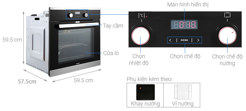 Lò nướng âm tủ HO-KT60C Hafele 534.05.571 5