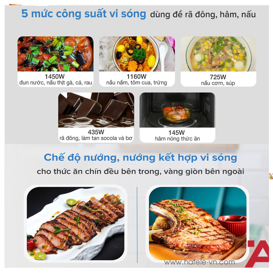 Lò vi sóng kết hợp nướng Hafele 538.31.200 12