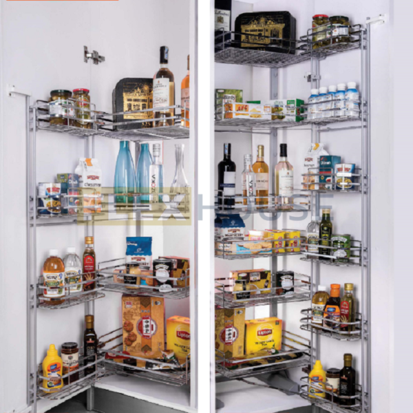Hệ giá kho 4 tầng inox nan cánh mở Garis BK02.4.450