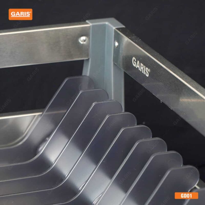Giá bát đĩa inox hộp cánh kéo giảm chấn BX03.600-900 4