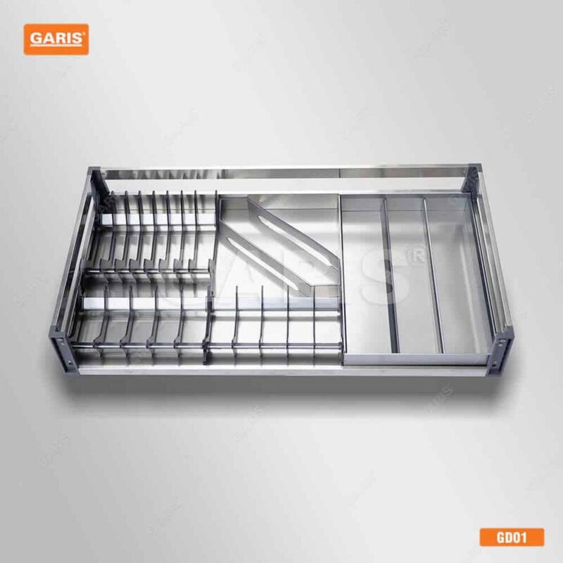 Giá bát đĩa inox hộp cánh kéo giảm chấn BX03.600-900 3