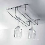 Giá treo inox ly rượu đôi Garis BI02.06