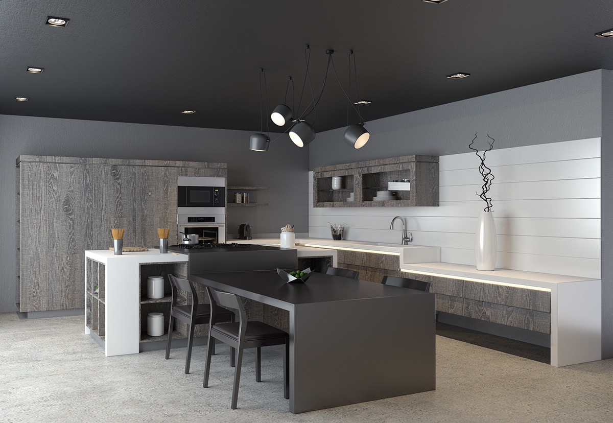 30 Mẫu thiết kế nhà bếp trắng đen tuyệt đẹp 2