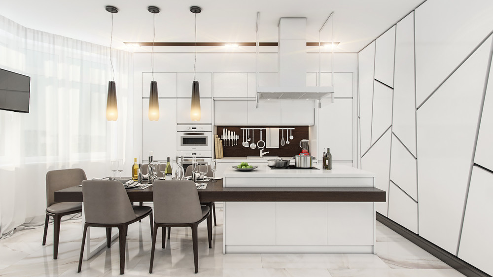 30 Mẫu thiết kế nhà bếp trắng đen tuyệt đẹp | Flexhouse VN