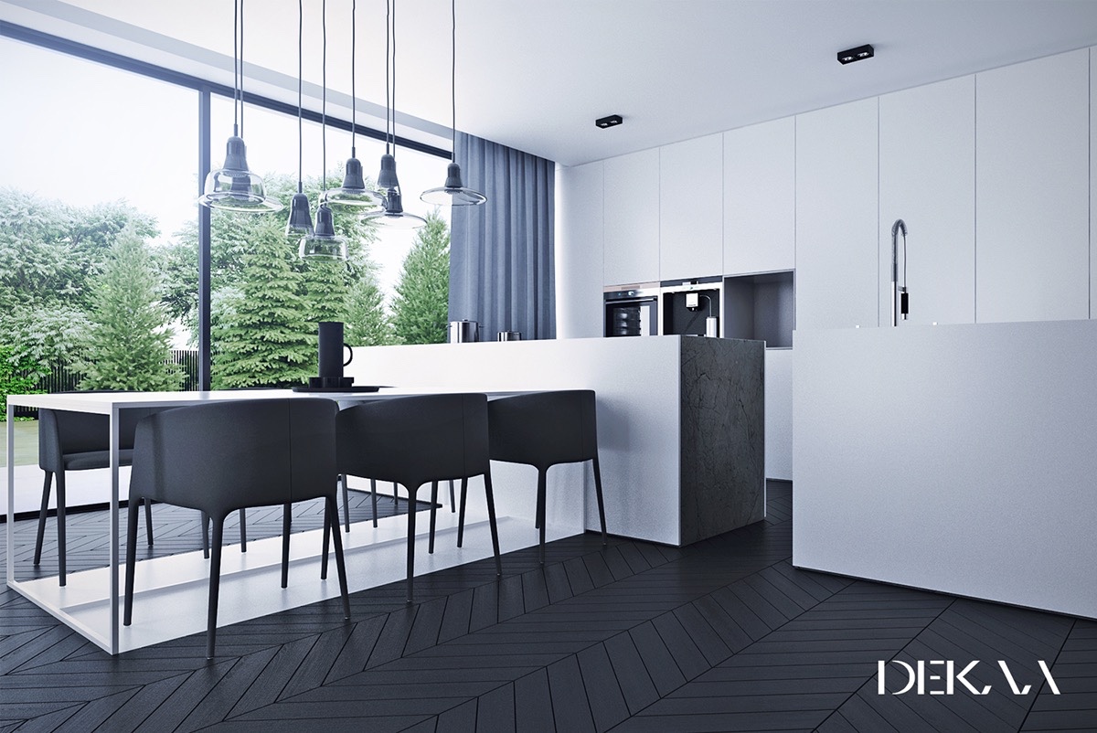 30 Mẫu thiết kế nhà bếp trắng đen tuyệt đẹp 16