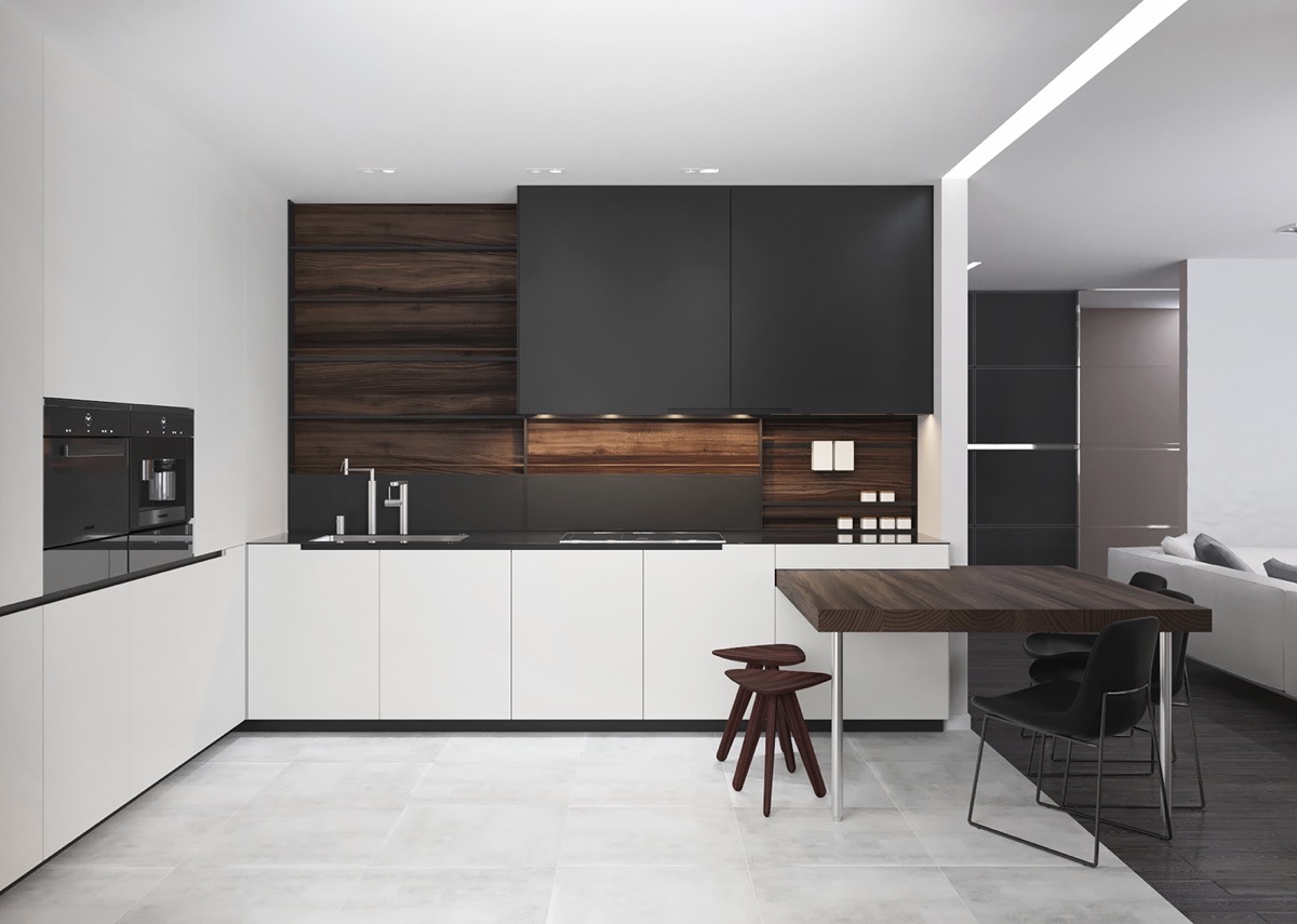 30 Mẫu thiết kế nhà bếp trắng đen tuyệt đẹp 21