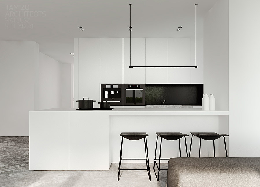 30 Mẫu thiết kế nhà bếp trắng đen tuyệt đẹp 9