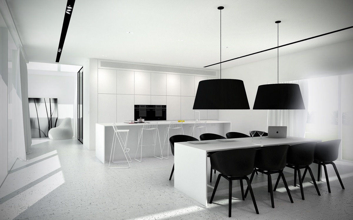30 Mẫu thiết kế nhà bếp trắng đen tuyệt đẹp 10