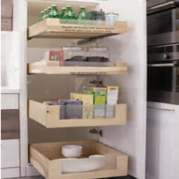Hệ giá kho 4 tầng bằng gỗ Hettich SH110/150/200