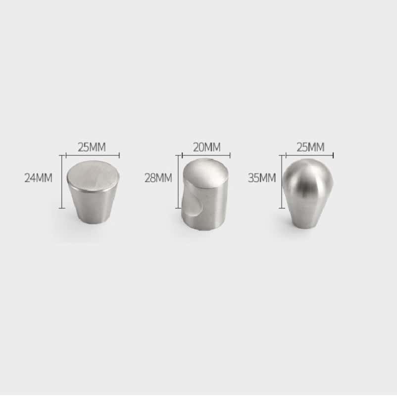 Núm tay nắm tủ Inox 304 màu bạc FH.KNN015 2