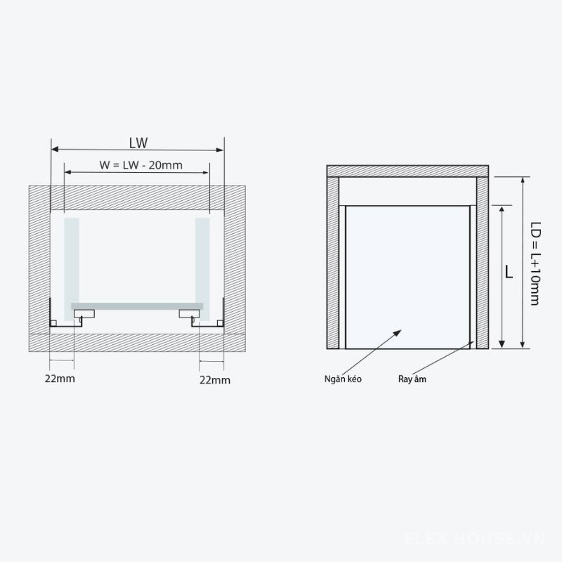 Ray âm giảm chấn mở toàn phần Garis GT03 (1)