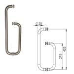 Tay nắm kéo cửa kính Imundex 714.19.350351