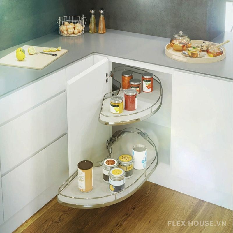 Bộ khay góc chiếc lá Vauth Sagel HMH.530.27.1500 Chrome L/R