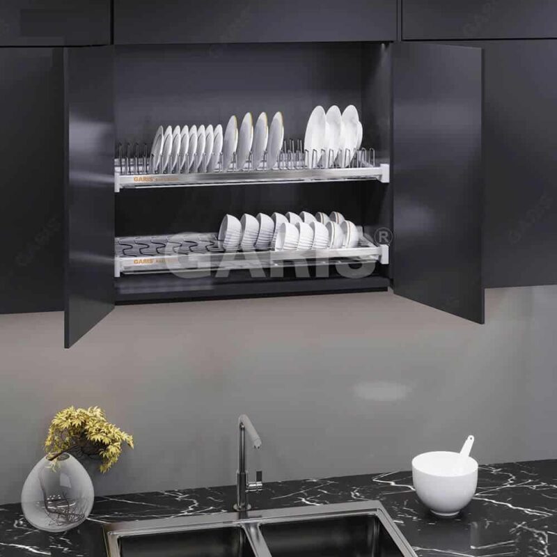 Giá bát đĩa inox nan cố định Garis GB04.60E-90E