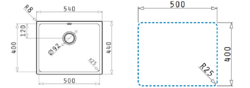 Chậu rửa bát inox Bosch HMH.101046301 2