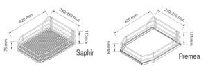 Hệ khay 5 tầng cho tủ hẹp Vauth Sagel HMH.510.26.1800 Saphir 2