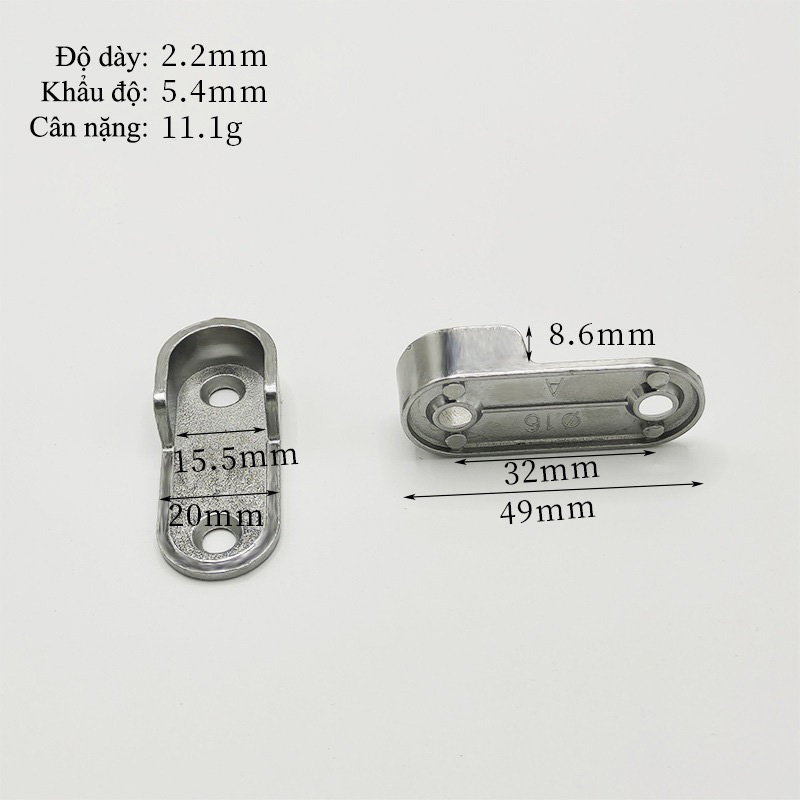 Bas suốt thanh treo quần áo bộ 4 cái FH070720 9
