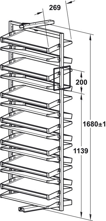 Giá để giày thông minh xoay 180 độ Hafele 806.22.401 3 Giá để giày thông minh xoay 180 độ Hafele 806.22.401 1