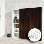 Bộ cửa trượt cho cửa 2 cánh 50 VF SR Hafele 400.51.120