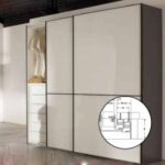 Bộ cửa trượt cho cửa 3 cánh 80VF Hafele 406.78.03