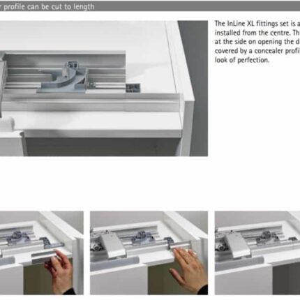 Bộ ray trượt cửa lùa cánh phẳng Inline XL Hettich IL1199-060