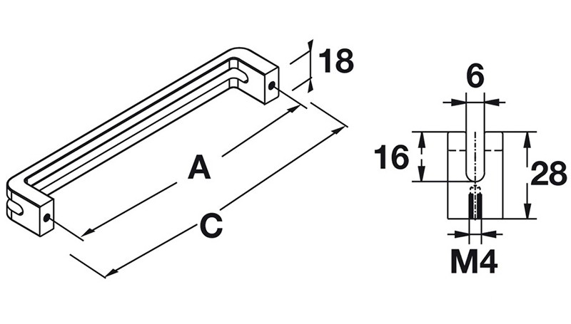 Tay nắm tủ Hafele màu đen trắng Model H1310 7
