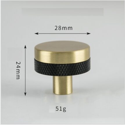 Núm tay nắm tủ bằng đồng nguyên chất 24.24