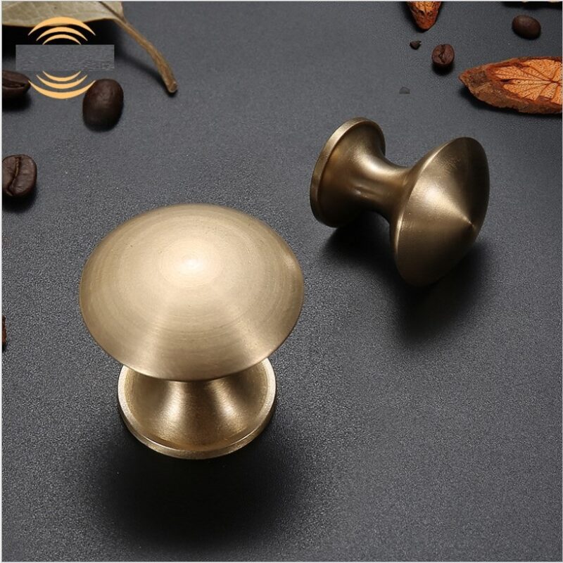 Núm tay nắm tủ bằng đồng hình tròn trơn cao cấp FH.HNX1 2