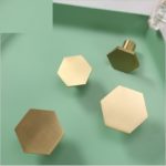 Núm tay nắm tủ bằng đồng hình lục giác Hexa
