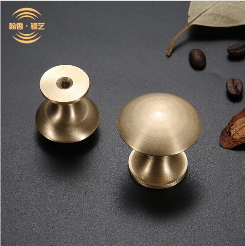 Núm tay nắm tủ bằng đồng hình tròn trơn cao cấp FH.HNX1 3