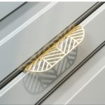 Tay nắm bằng đồng hình lá cây âm tủ FHHXTY117