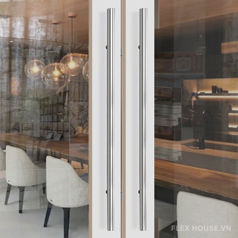 Tay nắm cửa phi tròn inox 304 cao cấp màu vàng trắng 118889 7