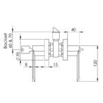 Tay nắm gạt 1 đầu chìa Inox Imundex 70443101 (1)