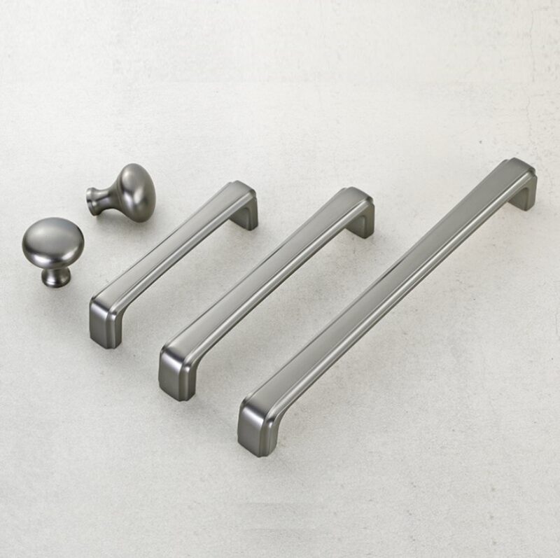 Tay nắm tủ hiện đại hợp kim kẽm màu đen Niken Inn5503