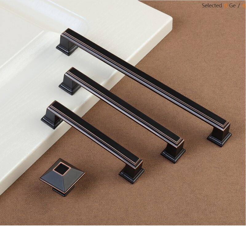 Tay nắm tủ cao cấp hợp kim kẽm màu đỏ đen cổ BRA2223