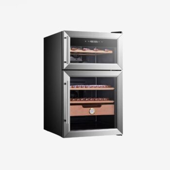 Tủ giữ ẩm cigar kết hợp rượu vang 2 tầng cao cấp BC69D (1)