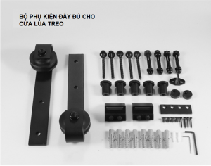 Bộ ray trượt cửa lùa treo kiểu Mỹ nhiều kích thước DFL-GC001